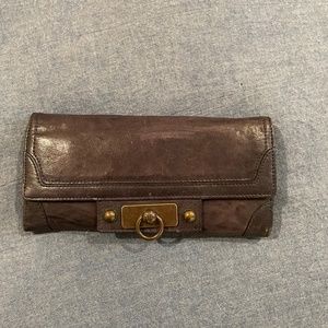Frye blue leather wallet
